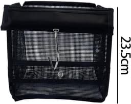 Hangende Waslijn Tas - Wasknijper Opberger - Wasknijpers Sorteren - Met Hanger Haak - 20x10x24 cm - Zwart — thumbnail 5