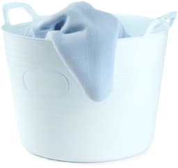 Plasticforte Flexibele kuip of emmer - 2x - ijsblauw - 42 liter - stevig kunststof - 45 x 38 cm - Afvalbak - Wasmand - Opbergmand - Voedsel geschikt — thumbnail 3