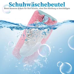 Waszak voor Schoenen in 2 Kleuren - Geschikt voor Wasmachine - Met Ritssluiting - Meerdere Kleuropties - Ideaal voor Gymschoenen en Tennisschoenen - Roze en Oranje — thumbnail 2