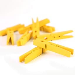 50 stuks kleurrijke houten wasknijpers 2,75 inch – Geel – Multifunctionele clips voor decoratie, foto’s en knutselen — thumbnail 5