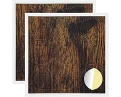 vidaXL - Zelfklevende - schroefcover - 2 - pcs - Rook - Eiken - Ø - 20 - x - 0,5 - mm