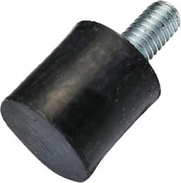 Set van 4 rubberen trillingsdempers met M6 schroefdraad - Ø20 mm H: 20 mm - Belasting tot 30,8 kg per voet — thumbnail 4