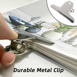 Grote Metalen Bindclips 75 mm - Sterke Klemmen voor Documenten en Foto's (10 stuks) — thumbnail 4