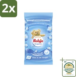 Robijn Droogtrommeldoekjes Morgenfris 20 stuks per verpakking - Voordeelverpakking - 2 stuks - Frisse geur - Wasgoed verzorgen — thumbnail 1