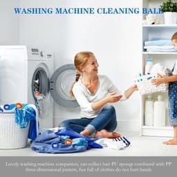 Haarverwijderaar voor Wasmachine - Pluisvanger voor Hondenharen en Kattenvacht - Set van 5 in Blauw — thumbnail 5