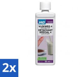 2 x HG - Wasruimte - Vlekweg 4 - Bloed, Melk, Saus - 50 ml - Vlekkenverwijderaar - Vlekkenreiniger - Bloedvlekken - Melk Vlekken - Sausvlekken — thumbnail 1