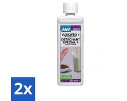 2 x HG - Wasruimte - Vlekweg 4 - Bloed, Melk, Saus - 50 ml - Vlekkenverwijderaar - Vlekkenreiniger - Bloedvlekken - Melk Vlekken - Sausvlekken