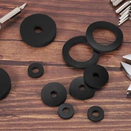 Rubberen Schijven - Afstandhouders Bussen - Trillingen Dempen - Neopreen Materiaal - 25x6.4mm Buitenkant - Zwart — thumbnail 2