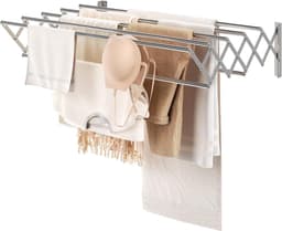SCH® Wanddroogrek Inklapbaar - Wanddroogrek - Zilver - ‎59cm x 80cm x 19cm — thumbnail 1