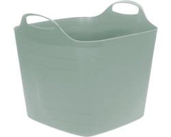 Excellent houseware flexibele kuip / emmer - groen - 25 l - kunststof - 40 x 35 cm - met handvatten — afbeelding 1