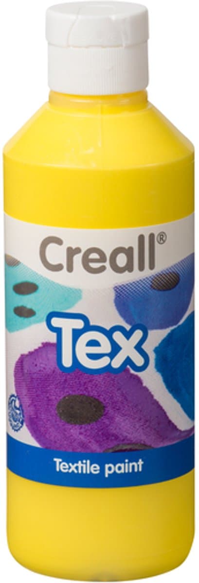 Creall Textiel- & Stoffenverf - Geel - 6 x 250 ml - Machine wasbaar na fixatie - Voor T-shirts, jeans, schoenen, stoffen tassen, meubels en auto-interieurs/hemelbekleding — afbeelding 1