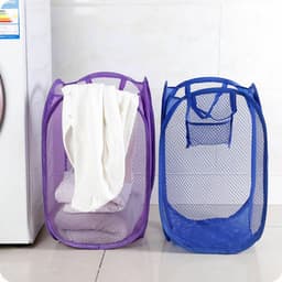 Waszakken Net Pop-up Mesh Opvouwbare - Wasmand Ideaal voor het sorteren van wasgoed - speelgoed, opbergzak, organizer, willekeurige kleur - 5 stuks — thumbnail 5