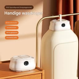Draagbare Drogers Voor Was - 400W Opvouwbare Droger Voor Kleding Met Timerfunctie,Kleine Stille Drogermachine Kledingverzorging Jeans Huishouden Appartement Reizen Kamperen — thumbnail 5