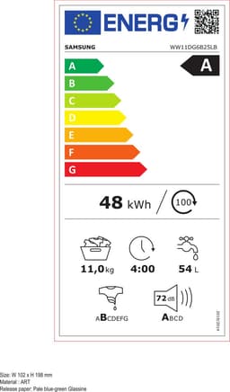 Samsung SuperSpeed Wasmachine 6000-serie WW11DG6B25LB — thumbnail 2