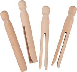 Wasknijpers met Ronde Kop - 11 cm - Zak van 50 Stuks - FSC 100% — thumbnail 1