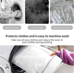 3 Pack Waszakken - Netwaszakken - Wasnetten - Wasnet Groot -Grote duurzame zakken - Delicate kleding - Perfect voor wasmachines - Jassen - Jeans - 50x60 - Huishoudelijk accessoire — thumbnail 2