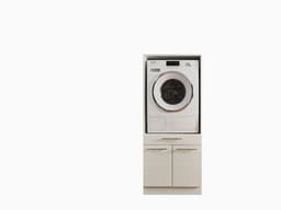 Wasmachine kast met verhoger - Wasmachine kast - Wasmachine ombouw meubel - Wit - Wasmachine ombouw kast - Hoogte 162 cm — thumbnail 5