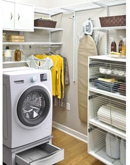 Verhoger voor Wasmachine of Droger met Uittrekbare Lade 28L - Max 250 Kg - Wit — thumbnail 2