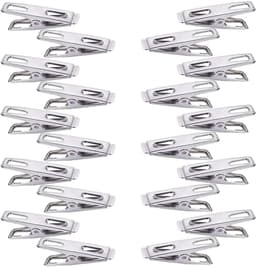 Roestvrijstalen Wasknijpers - 20 Stuks Handdoekklemmen en Kledingclips — thumbnail 1