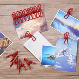 50-stuks Chipklemmen - Voedselzakklemmen - Wasknijpers - Mapklemmen - Fotodecoratie - Wanddecoratie - Geschikt voor het sluiten van snackzakken, het organiseren van documenten of het bevestigen van kleine huishoudelijke artikelen - rood — thumbnail 3