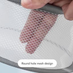 Droogrek voor make-upkwasten, 3-delige set hangende droognetten, geventileerd, winddicht mini droogrek, droogmand voor make-upkwasten (grijs) — thumbnail 2