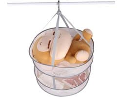 Hanging Drying Net - Windproof - Clothes Basket - Foldable - 2 Layers Drying Net - Portable Multifunctional Drying Net voor het Drogen van Kruiden - Bloemen - Paddenstoelen en Planten