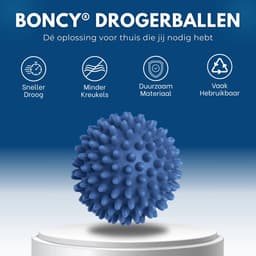 Boncy® Drogerballen - 6 Stuks Blauw - Droogballen voor Wasdrogers - Energiebesparend & Duurzaam Cadeau - Wasdrogerballen - Wasballen voor Wasdroger Droogtrommel - Dryer Balls Wol Droger Ballen - Wasmachine Wasbol Wasbollen — thumbnail 3