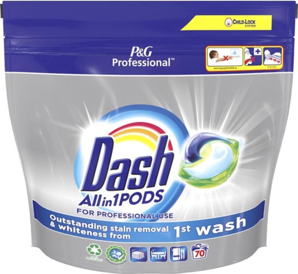 Dash wasmiddel All-in-1 pods - Regular - 70 capsules — afbeelding 1