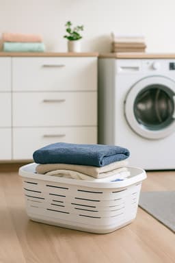 M-Home - Signature - Wasmand - 50 L - 64 x 43 x 26 cm - Wit - Kunststof — thumbnail 2