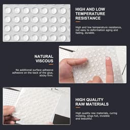 Pack of 400 Adhesive Rubber Pads - Transparent Bumper Pads - Noise Reduction Pads - Rubber Feet voor Meubels - Kasten - Deuren - Snijplanken - Kleine Apparaten - Elektronica — thumbnail 3
