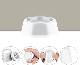 Trillingsdempers Voetjes Voor Wasmachine & Droger - Anti Trilling / Vibratie Dempers Pads Verhoger - Antislip Rubber Pootjes Extra Dik - Schokdempers - Set Van 4 Stuks - Wit — thumbnail 2