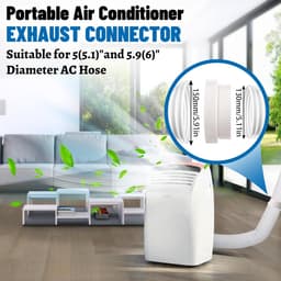 Koppelstuk Mobiele Airco Afvoerslang - Ø130mm/Ø150mm - Slangverlenging - Goed afdichtingseffect - Afvoerslang adapter raam voor Ø130mm/Ø150mm airconditioningsslang accessoires - Eenvoudig te installeren — thumbnail 4