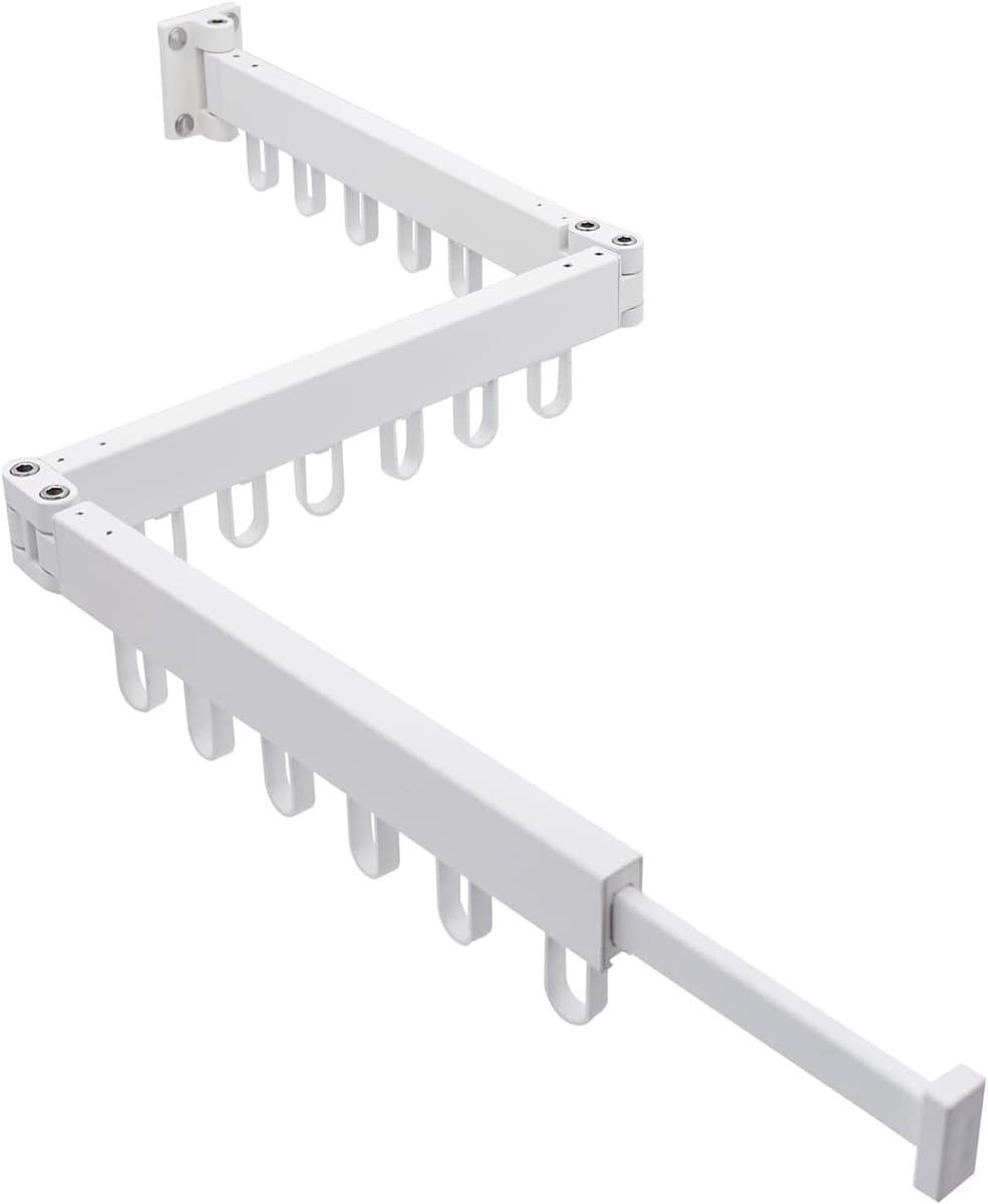 Foldable Laundry Rack - White, 3 Floors Indoor Wall Dryer for Balcony, Laundry Room, Hallway — afbeelding 1