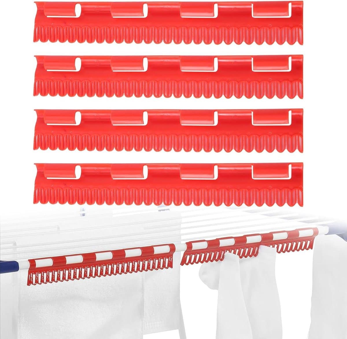 4-Pack Socks Drying Mill Holder Rack for Clothes and Laundry - Ideal for Socks and Underwear — afbeelding 1