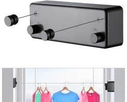 Retractable Clothesline | Indoor Outdoor Heavy Duty Drying Line | Wall Mounted Rack | Withdraw Hanging | Prevents Sagging