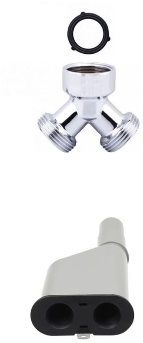 duo afvoer wasmachine en droger + wasmachinekraan splitter — afbeelding 1