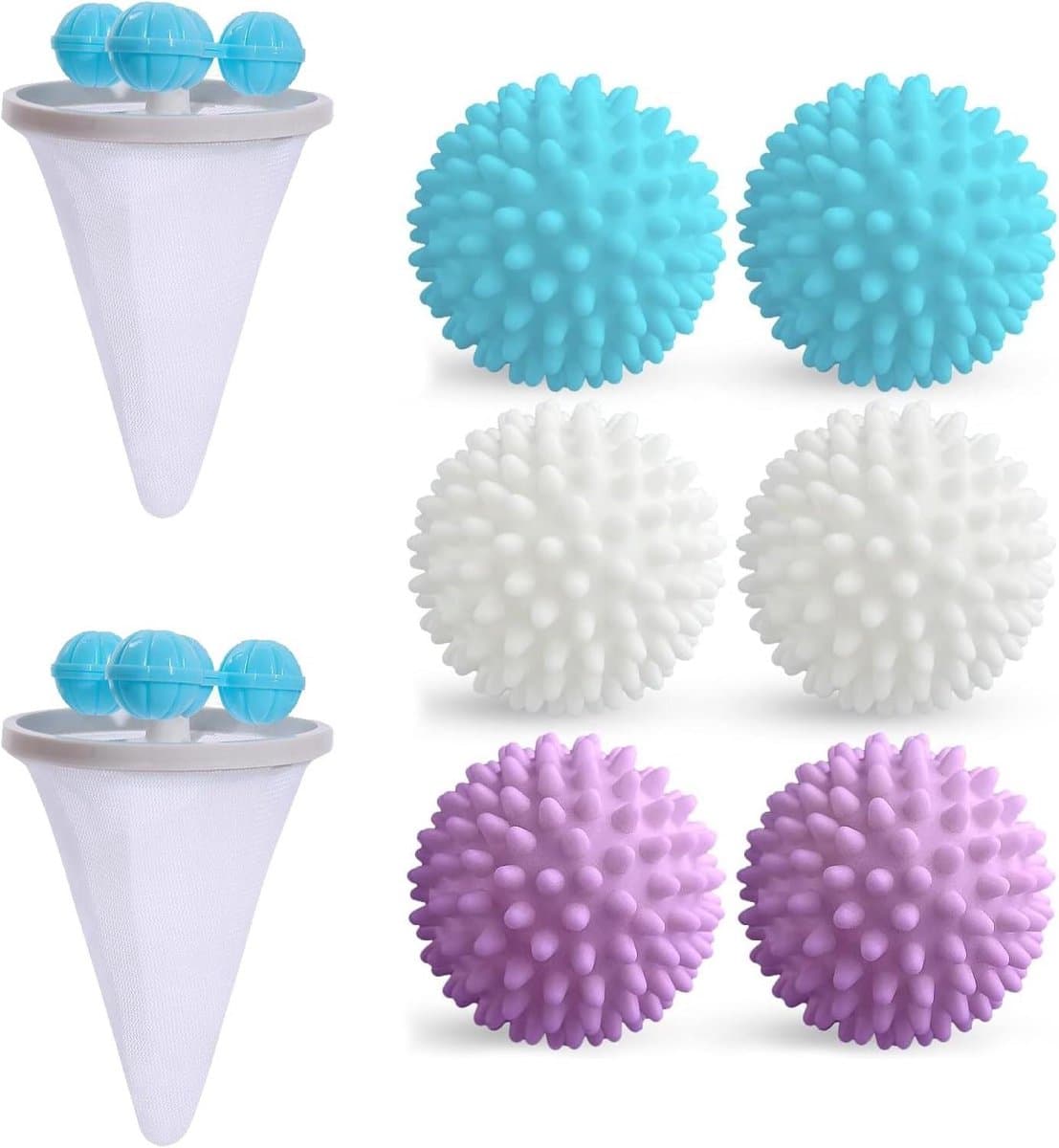 JGS Premium - Wasbal Herbruikbare voor Wasmachine 8 Stuks Haarfilter Drogerballen - Thuis Kleding Reiniging — afbeelding 1
