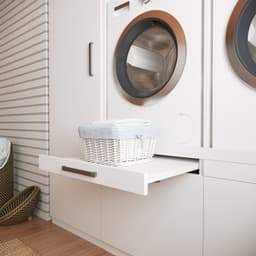 Wasophoogte® Wasmachine Kast Oslo - Wasmachine verhoger - Wasmachine ombouw - 700(D)*1330(B)*1580(H) mm - Wit — thumbnail 5
