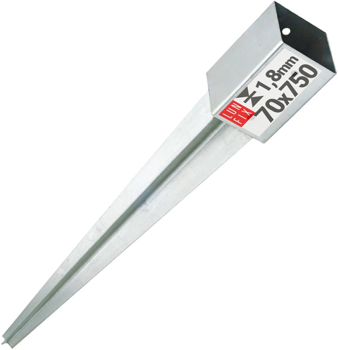 LUN FIX - Hameranker 70x70x2mm - Anker 750mm — afbeelding 1