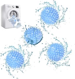 Washing Machine Dryer Ball - 6 Pack Reusable Laundry Balls - Tumble Dryer Clean Soften Clothes - Time Saving Cleaning Accessories - Blue — thumbnail 5