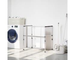 vidaXL - Droogrek - 83x(50-55)x(40-85) - cm - aluminium — afbeelding 1