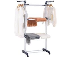 Inklapbaar Droogrek Universeel – Laundry Drying Rack -  Wasrek voor in de Badkamer/Tuin/Slaapkamer/Balkon – Duurzam  70 x 125 x 170 cm