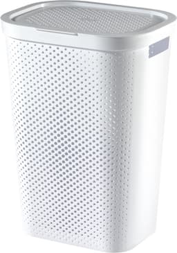 Curver Infinity Recycled Dots Wasmand met deksel - 60L - Wit — thumbnail 1