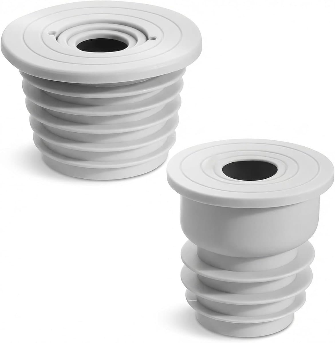 Rioolafdichtingen - 2 stuks - Vloerafvoer - Siliconen - Wasmachine geurplug - 35-40 mm, 45-50 mm geurplug - Afvoerbuis afdichting - Rioolbuisafdichting - Voor thuis, keuken en badkamer — afbeelding 1