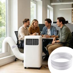 Afvoerslang Airco Klimaat - Koppelstuk Mobiele Airco Afvoerslang - Airconditioning afvoerslang - Verlengstuk van de uitlaatpijp van de airconditioning - Geschikt voor Ø13-15cm - Wit — thumbnail 4