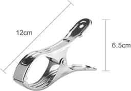 Wasknijpers - Kledingklemmen - Kleding Drogen - Roestvrij Staal - 10 Stuks - Zilver — thumbnail 4