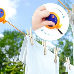 Uittrekbare Waslijn - ABS Plastic - 8 Meter - Draagbaar en Lichtgewicht - Voor Binnen en Buiten — thumbnail 1