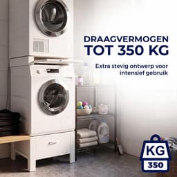 ProductXpert Stacko™ - Wasmachine Verhoger - Kast - Ombouw Met Lade - 64x54x40cm - Wit - Met Stelvoet Stabilisatie - Antislip — thumbnail 3