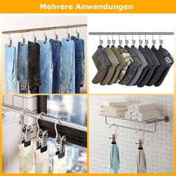Knijphangers - Roestvrij Staal - 11 cm - Antislip en Ruimtebesparend - Voor Kleding en Schoenen — thumbnail 5