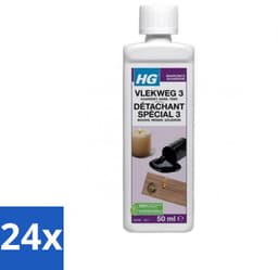 24 x HG - Wasruimte - Vlekweg 3 - Kaarsvet, Hars & Teer - 50 ml - Vlekkenverwijderaar - Kaarsvet Vlekken - Teer Vlekken - Hars Vlekken - Textiel Reiniging — thumbnail 1